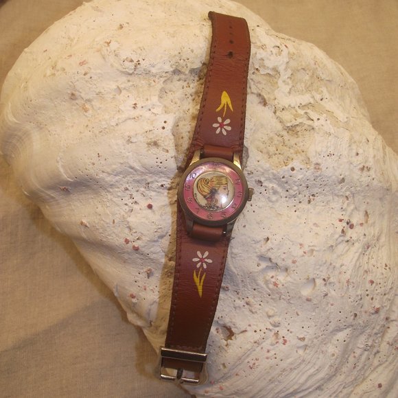 1960s Barbie watch with leather band